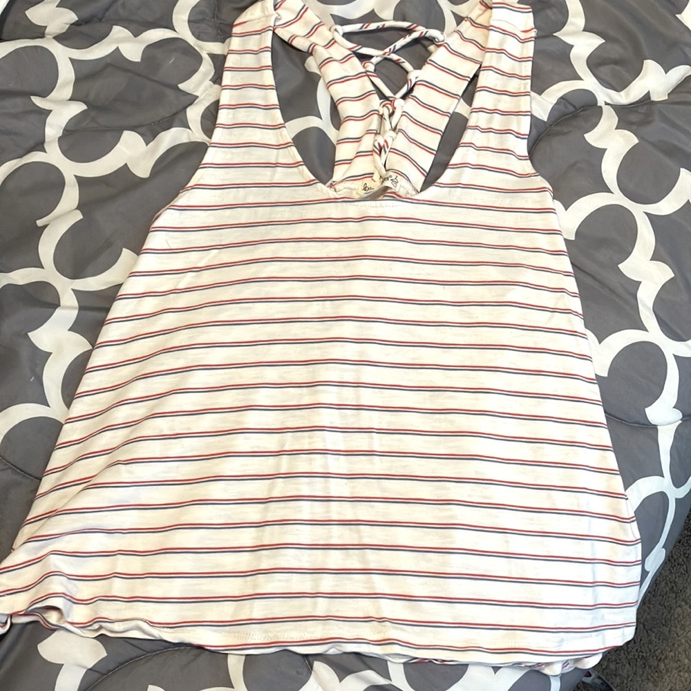Cropped Stripey Tank Top